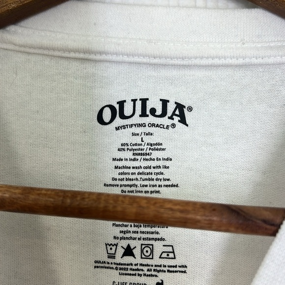 OUIJA - Colorful OUIJA Board Skeleton Graphic Short Sleeve White T Size Large - Picture 7 of 8